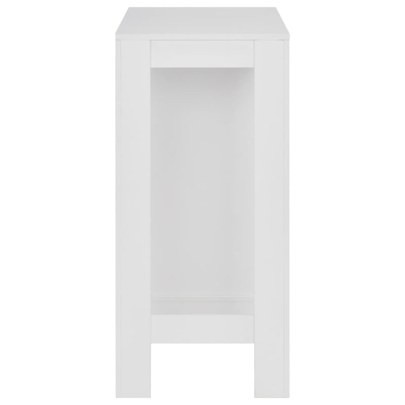 Bar Table with Shelf White 110x50x103 cm Payday Deals