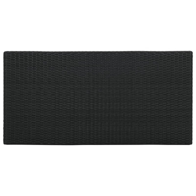 Bar Table with Storage Rack Black 120x60x110 cm Poly Rattan Payday Deals