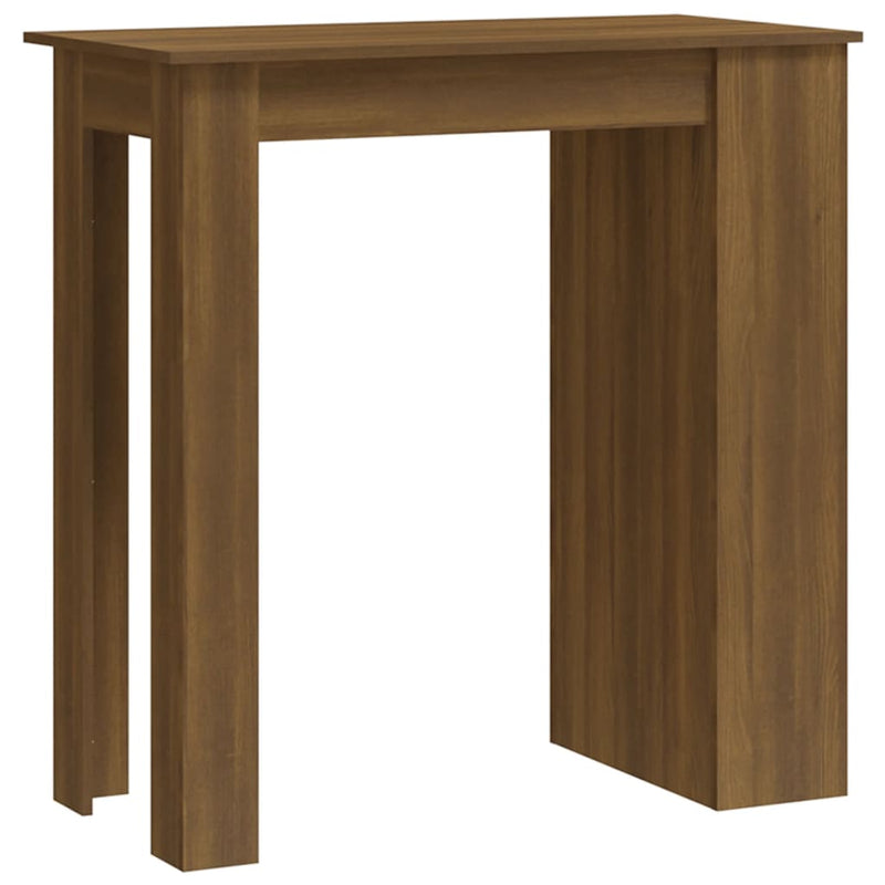 Bar Table with Storage Rack Brown Oak 102x50x103.5 cm Engineered Wood Payday Deals