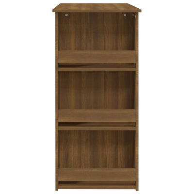 Bar Table with Storage Rack Brown Oak 102x50x103.5 cm Engineered Wood Payday Deals