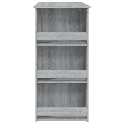 Bar Table with Storage Rack Grey Sonoma 102x50x103.5cm Engineered Wood Payday Deals