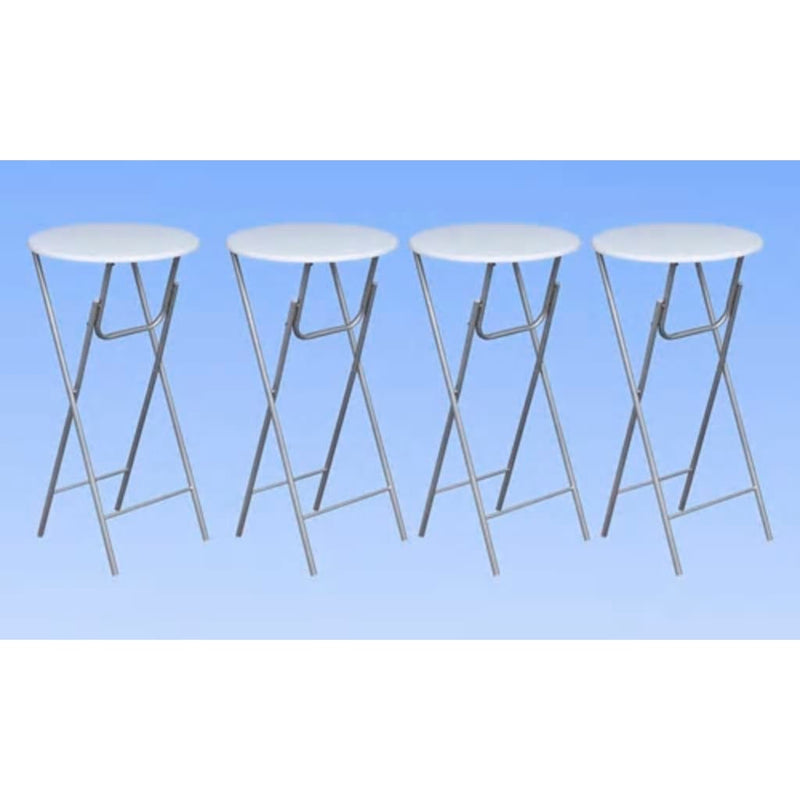 Bar Tables 4 pcs with MDF Tabletop White Payday Deals