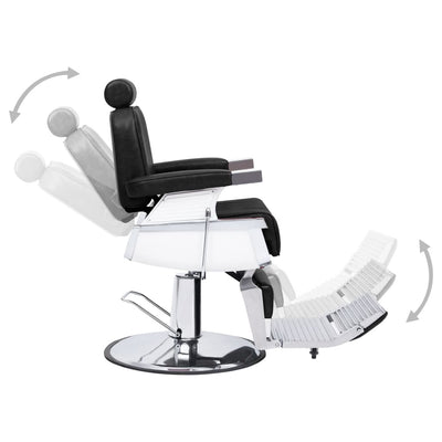 Barber Chair Black 68x69x116 cm Faux Leather Payday Deals