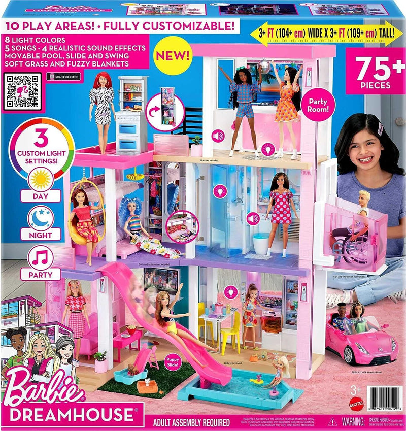 Barbie Dreamhouse Doll Playset Toy w/ 75+ Furniture & Accessories 10 Play Areas + more Payday Deals