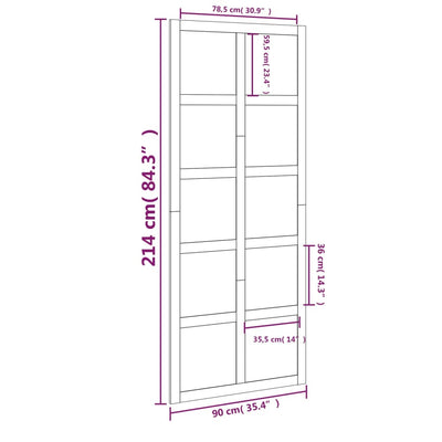 Barn Door White 90x1.8x214 cm Solid Wood Pine Payday Deals