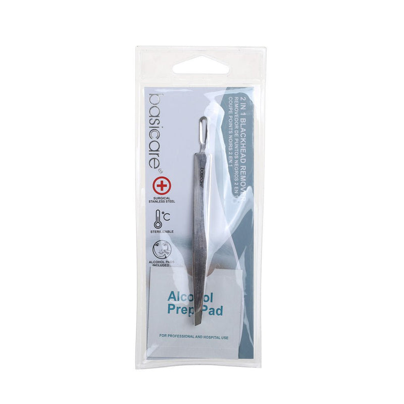 Basicare 2 in 1 Blackhead Remover With Slant Tip Tweezers Payday Deals