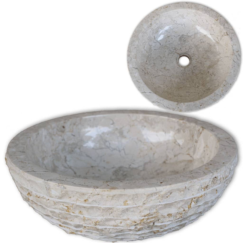 Basin Marble 40 cm Cream Payday Deals