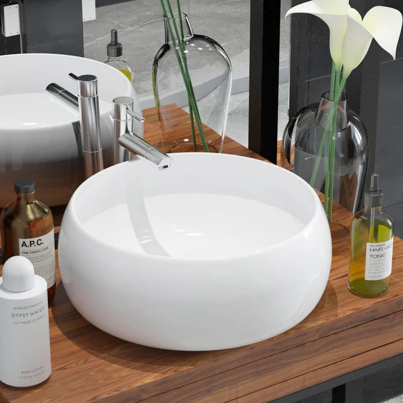Basin Round Ceramic White 40x15 cm Payday Deals
