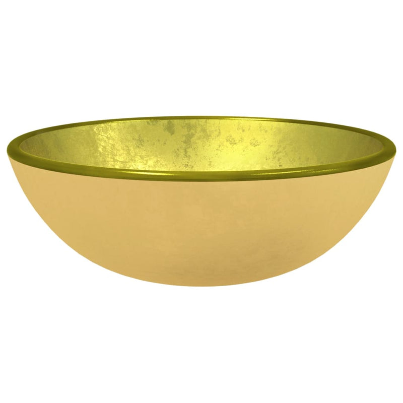 Basin Tempered Glass 35x12 cm Gold Payday Deals