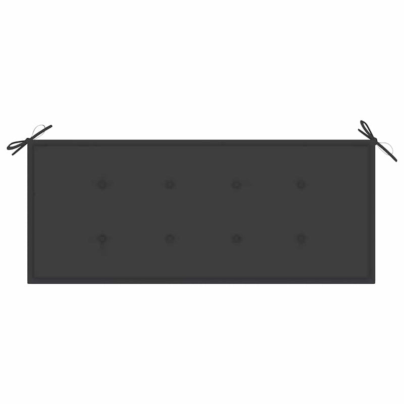 Batavia Bench with Anthracite Cushion 120 cm Solid Teak Wood Payday Deals