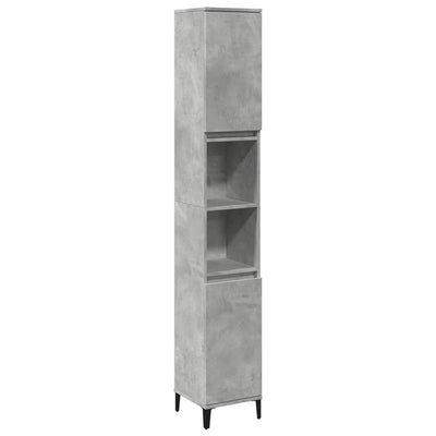 Bathroom Cabinet Concrete Grey 30x30x190 cm Engineered Wood Payday Deals