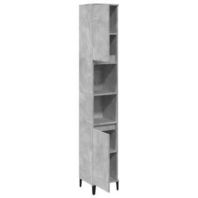 Bathroom Cabinet Concrete Grey 30x30x190 cm Engineered Wood Payday Deals