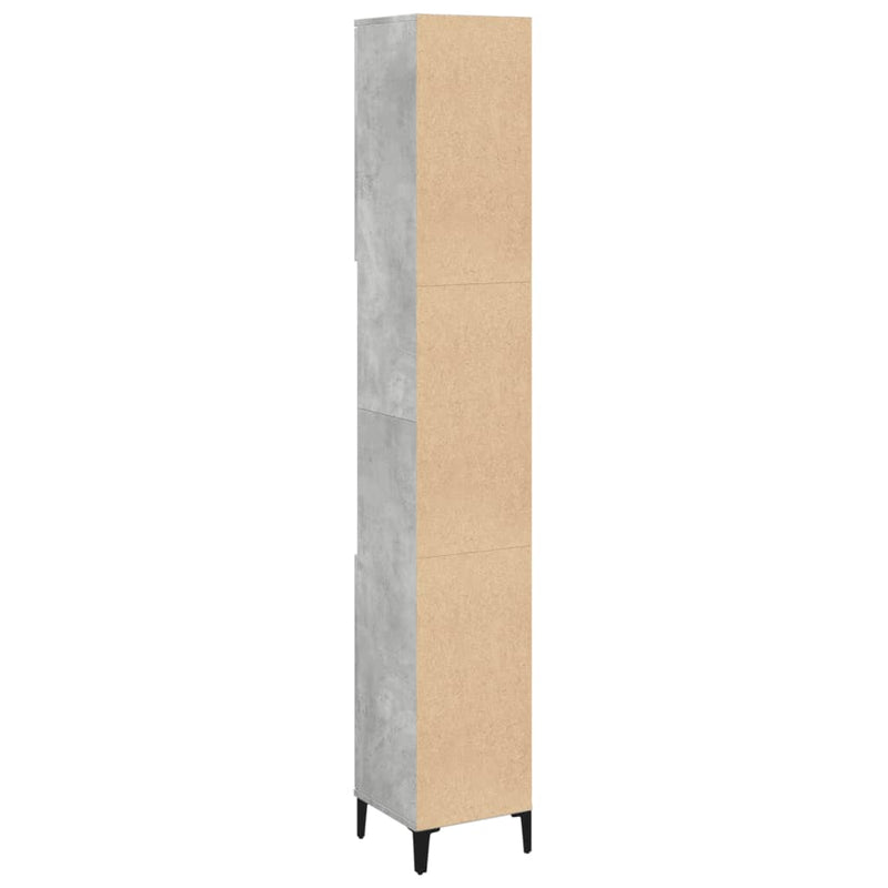 Bathroom Cabinet Concrete Grey 30x30x190 cm Engineered Wood Payday Deals