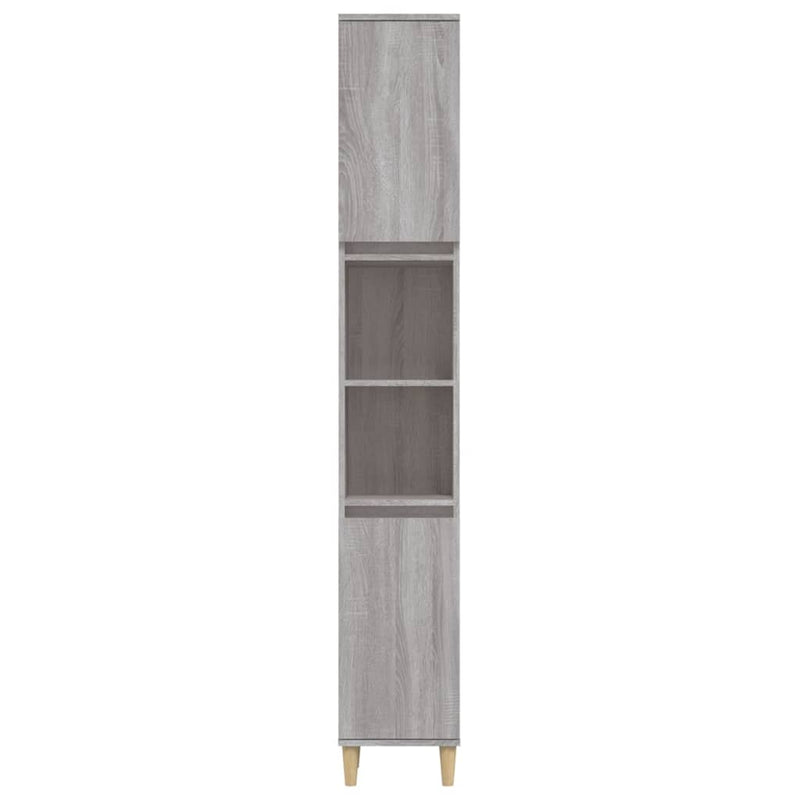 Bathroom Cabinet Grey Sonoma 30x30x190 cm Engineered Wood Payday Deals