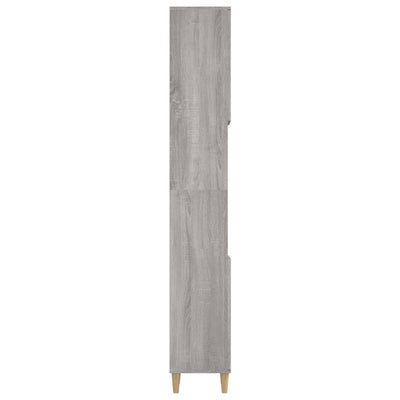 Bathroom Cabinet Grey Sonoma 30x30x190 cm Engineered Wood Payday Deals