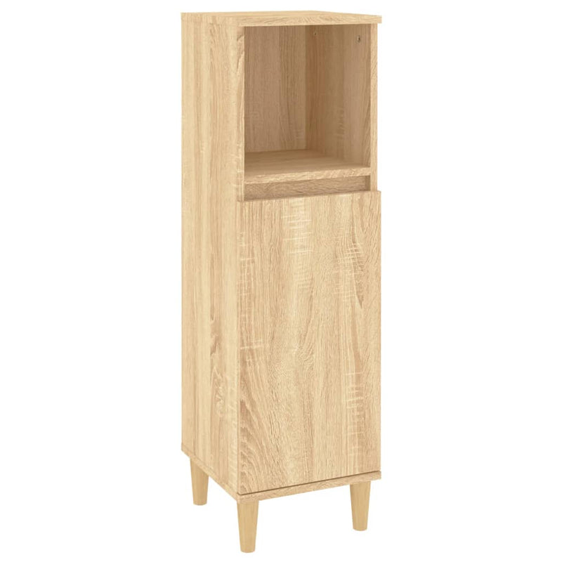 Bathroom Cabinet Sonoma Oak 30x30x100 cm Engineered Wood Payday Deals
