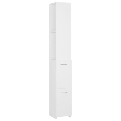 Bathroom Cabinet White 25x26.5x170 cm Engineered Wood Payday Deals