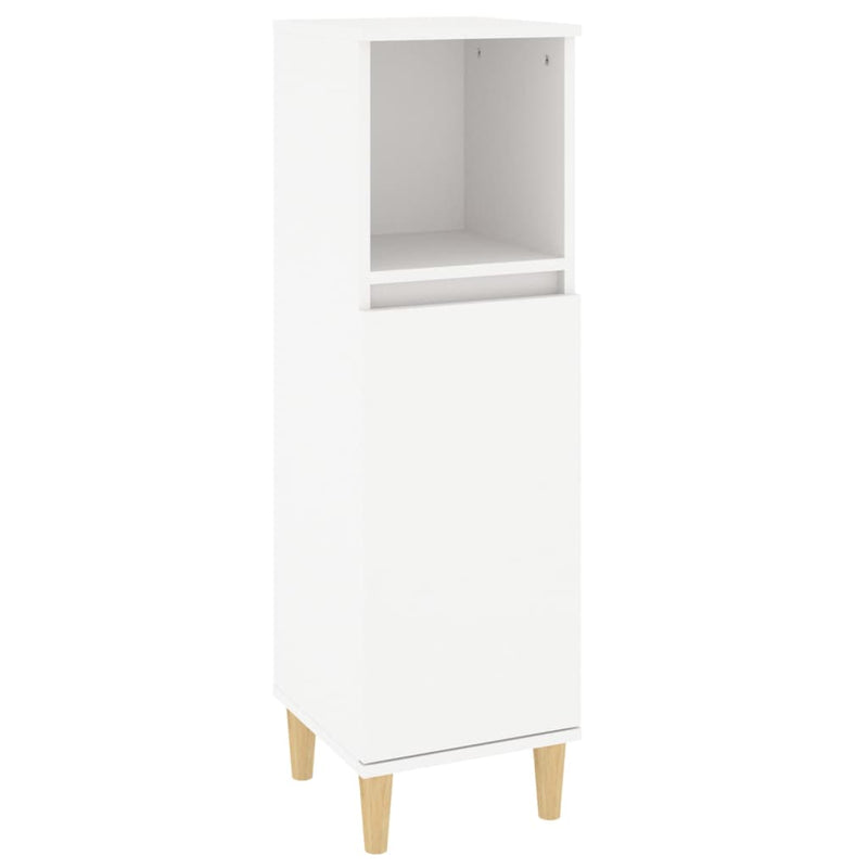 Bathroom Cabinet White 30x30x100 cm Engineered Wood Payday Deals