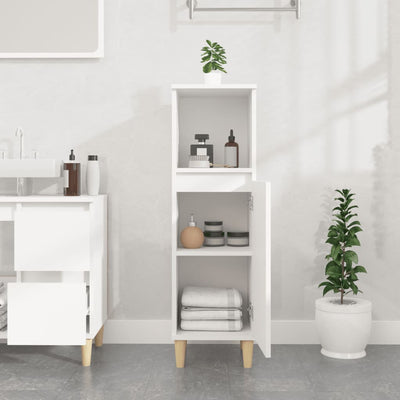 Bathroom Cabinet White 30x30x100 cm Engineered Wood Payday Deals