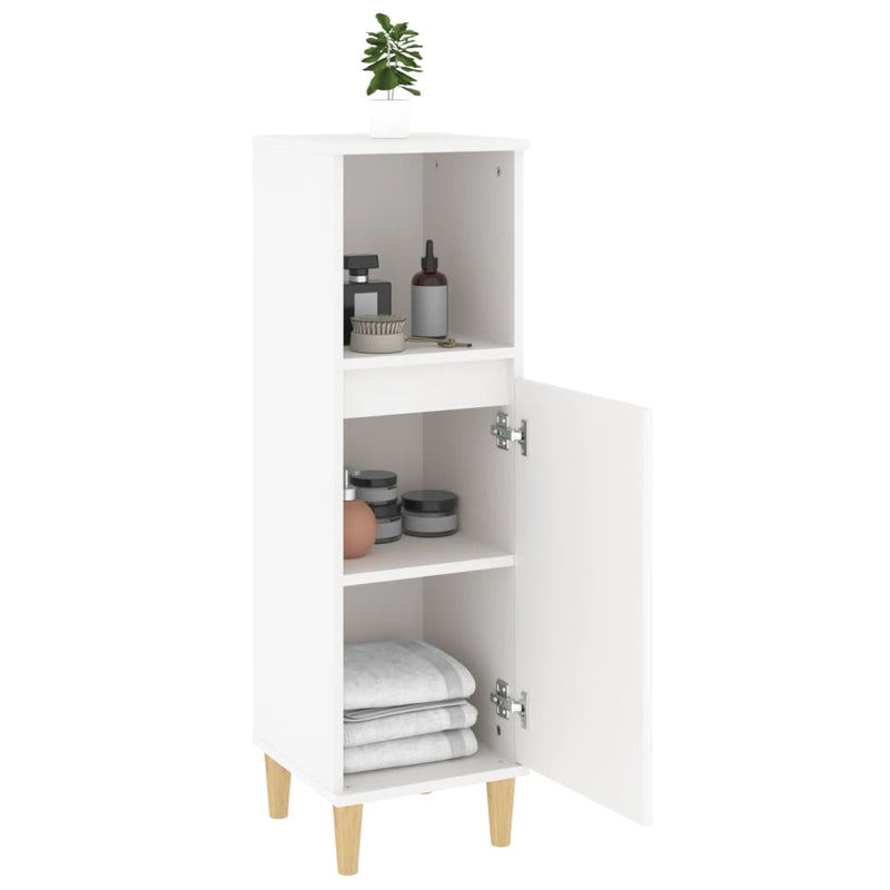 Bathroom Cabinet White 30x30x100 cm Engineered Wood Payday Deals