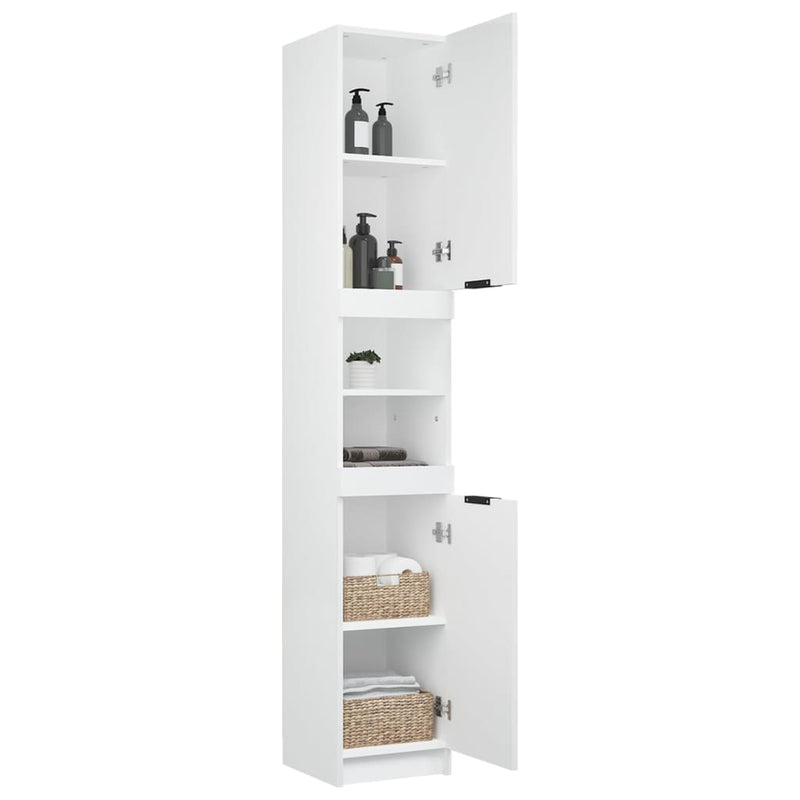Bathroom Cabinet White 32x34x188.5 cm Engineered Wood Payday Deals