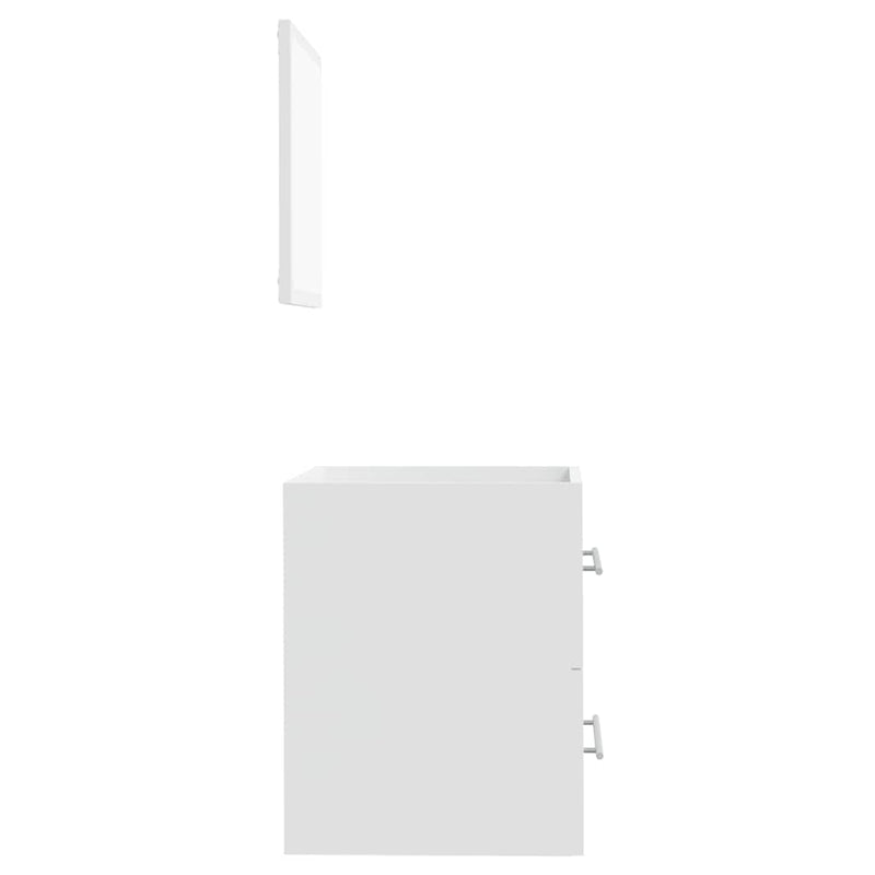 Bathroom Cabinet with Mirror High Gloss White 41x38.5x48 cm Payday Deals