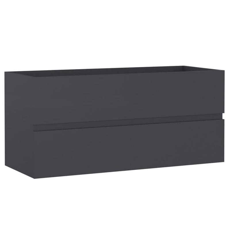 Bathroom Furniture Set Grey Engineered Wood Payday Deals