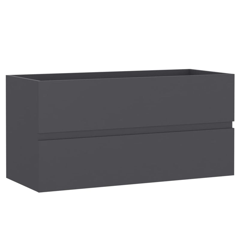 Bathroom Furniture Set Grey Engineered Wood Payday Deals
