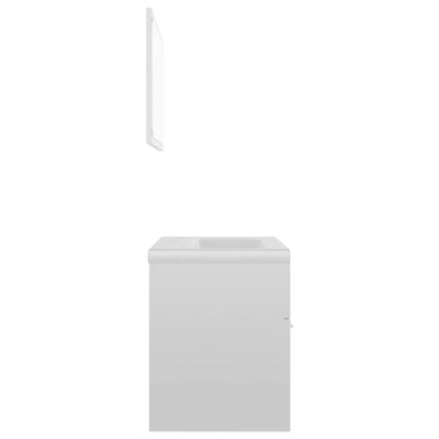 Bathroom Furniture Set High Gloss White Engineered Wood Payday Deals