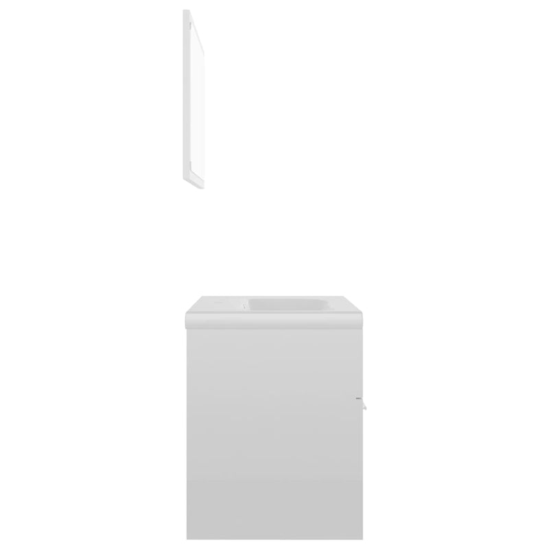 Bathroom Furniture Set High Gloss White Engineered Wood Payday Deals