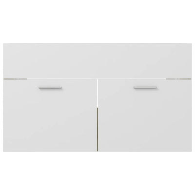 Bathroom Furniture Set White and Sonoma Oak Engineered Wood Payday Deals