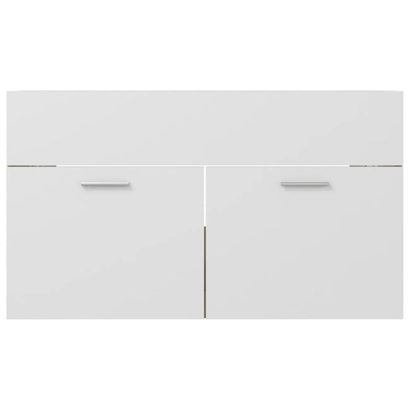 Bathroom Furniture Set White and Sonoma Oak Engineered Wood Payday Deals