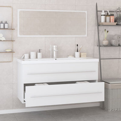 Bathroom Furniture Set White Engineered Wood Payday Deals