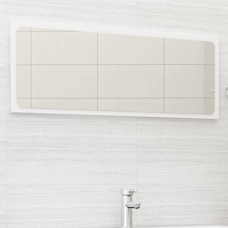 Bathroom Mirror White 100x1.5x37 cm Engineered Wood Payday Deals
