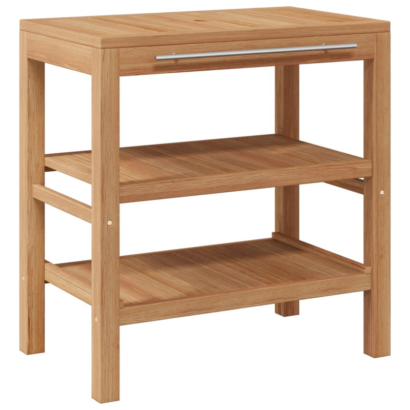 Bathroom Vanity Cabinet Solid Teak with Riverstone Sinks Payday Deals