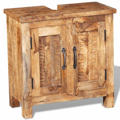 Bathroom Vanity Cabinet with Mirror Solid Mango Wood Payday Deals