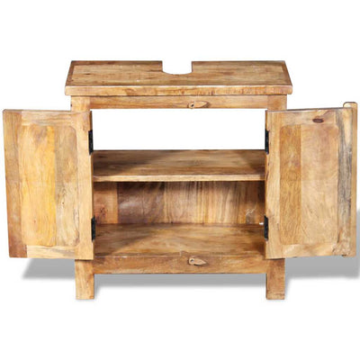 Bathroom Vanity Cabinet with Mirror Solid Mango Wood Payday Deals
