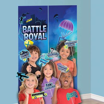 Battle Royal Scene Setter Back Drop With 12 Photo Props Payday Deals