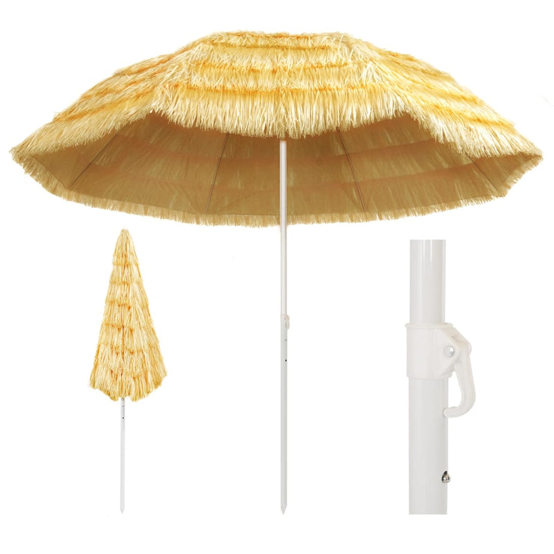 Beach Parasol Natural 300 cm Hawaii Style Payday Deals