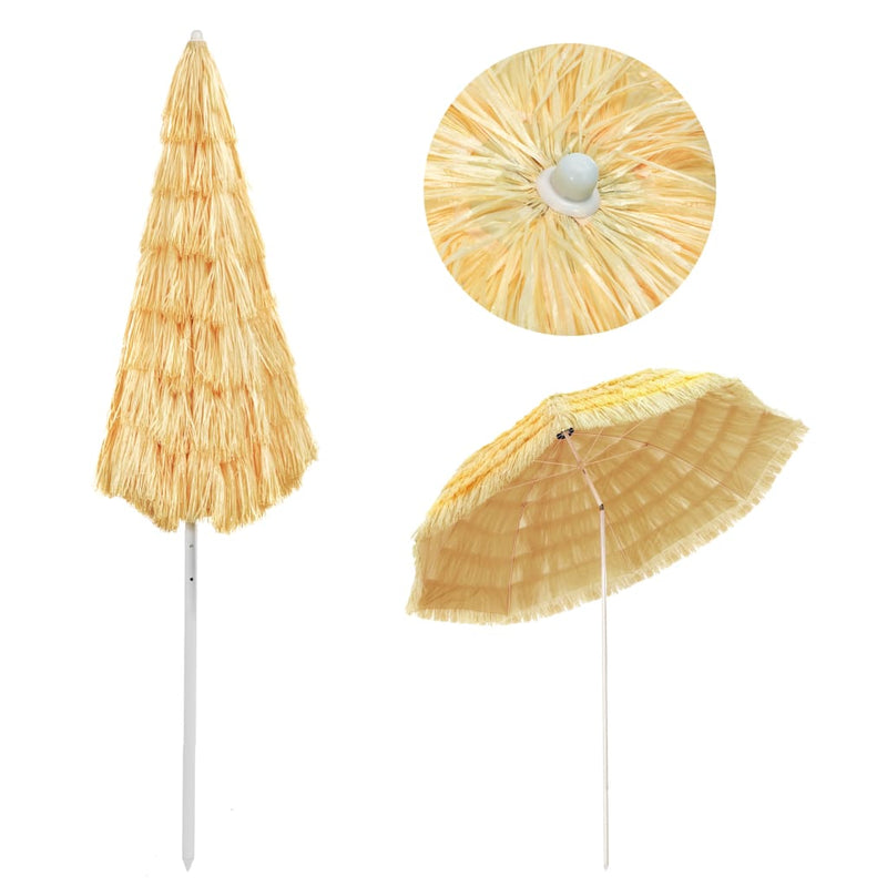 Beach Parasol Natural 300 cm Hawaii Style Payday Deals