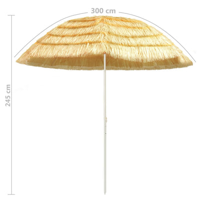 Beach Parasol Natural 300 cm Hawaii Style Payday Deals
