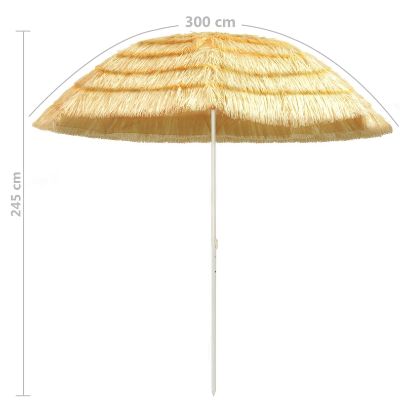 Beach Parasol Natural 300 cm Hawaii Style Payday Deals