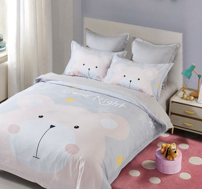 Bear Kids Quilt Cover Set - King Single Size Payday Deals