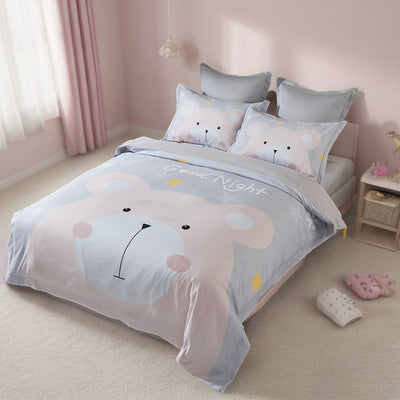 Bear Kids Quilt Cover Set - King Single Size Payday Deals