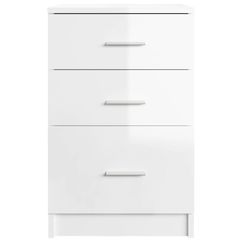 Bed Cabinet High Gloss White 40x40x63 cm Engineered Wood Payday Deals