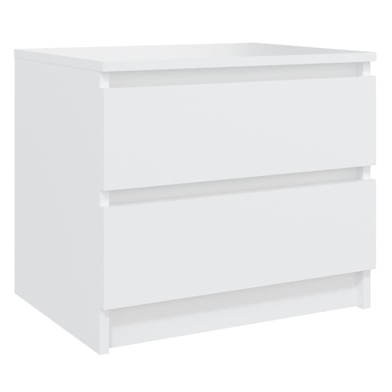 Bed Cabinet White 50x39x43.5 cm Engineered Wood Payday Deals