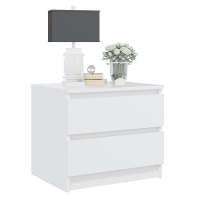Bed Cabinet White 50x39x43.5 cm Engineered Wood Payday Deals