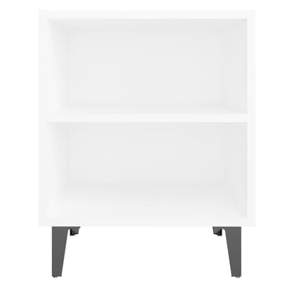 Bed Cabinet with Metal Legs White 40x30x50 cm Payday Deals