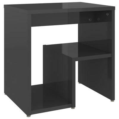 Bed Cabinets 2 pcs High Gloss Grey 40x30x40 cm Engineered Wood Payday Deals