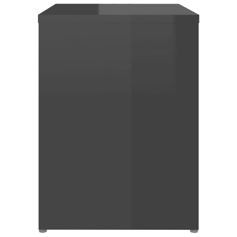 Bed Cabinets 2 pcs High Gloss Grey 40x30x40 cm Engineered Wood Payday Deals